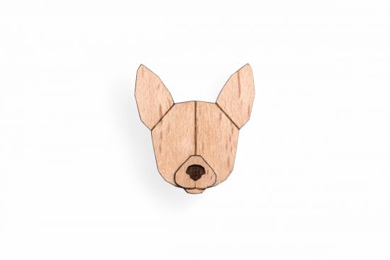 Dřevěná brož Chihuahua Brooch Dřevěná brož Chihuahua Brooch