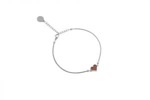 Kovový náramek Red Bracelet Heart Kovový náramek Red Bracelet Heart
