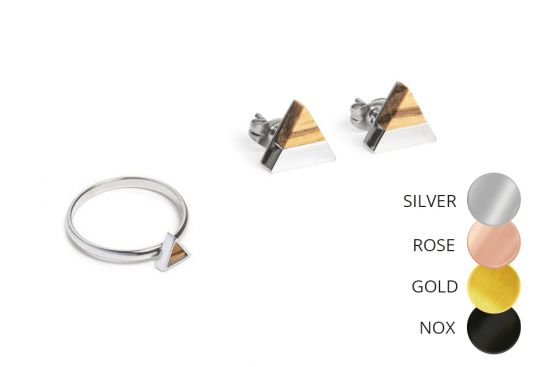 Triangle Earrings & Ring Triangle Earrings & Ring