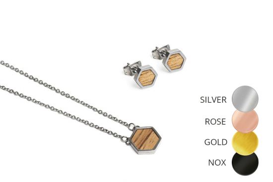 Hexagon Earrings & Necklace Hexagon Earrings & Necklace