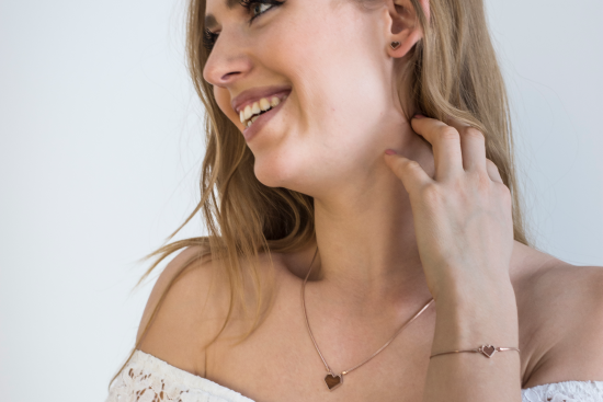 Heart Earrings & Necklace Heart Earrings & Necklace