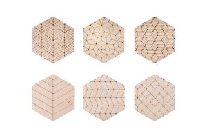 Dřevěné podložky Deco Coasters Dřevěné podložky Deco Coasters