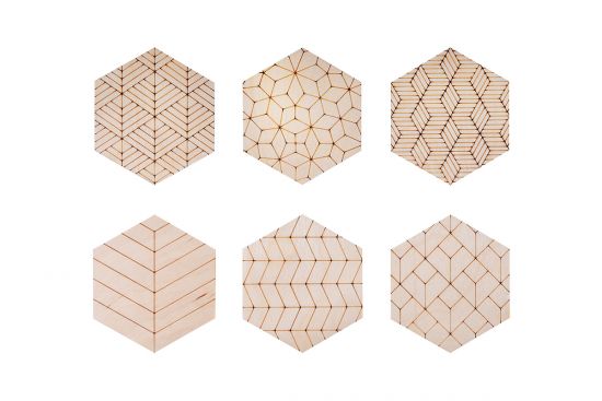 Dřevěné podložky Deco Coasters Dřevěné podložky Deco Coasters