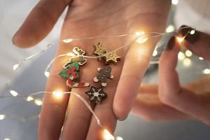 Dřevěné náušnice Snowflake Earrings Dřevěné náušnice Snowflake Earrings
