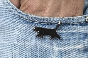 Dřevěná brož Walking Cat Brooch Dřevěná brož Walking Cat Brooch