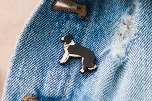 Dřevěná brož Walking Collie Brooch Dřevěná brož Walking Collie Brooch