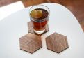 Dřevěné podložky Apis Coasters