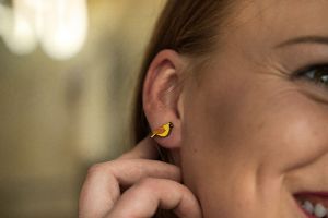 Dřevěné náušnice Sunny Cutebird Earrings Dřevěné náušnice Sunny Cutebird Earrings