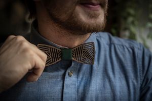 Dřevěný motýlek Line Bowtie Dřevěný motýlek Line Bowtie