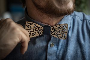 Dřevěný motýlek Flora Bowtie Dřevěný motýlek Flora Bowtie