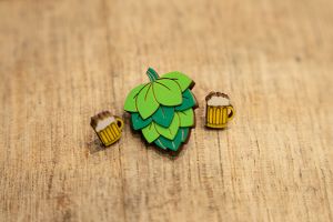Dřevěná brož Hops Brooch Dřevěná brož Hops Brooch