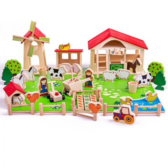 Bigjigs Toys Velká dřevěná farma Bigjigs Toys Velká dřevěná farma