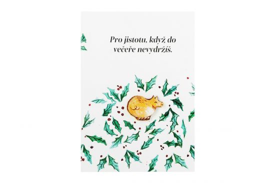 "Vánoční prasátko" přání a brož 2v1 "Vánoční prasátko" přání a brož 2v1
