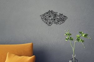 Dřevěná mapa Czechia map siluette Dřevěná mapa Czechia map siluette