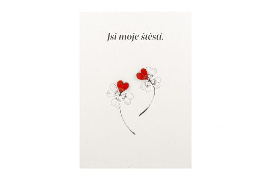 Jsi moje štěstí - přání a náušnice 2v1 Jsi moje štěstí - přání a náušnice 2v1