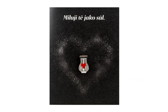 Miluji tě jako sůl – přání a brož 2v1 Miluji tě jako sůl – přání a brož 2v1