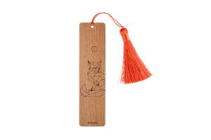Dřevěná záložka do knihy s motivem lišky Fox Bookmark Dřevěná záložka do knihy s motivem lišky Fox Bookmark