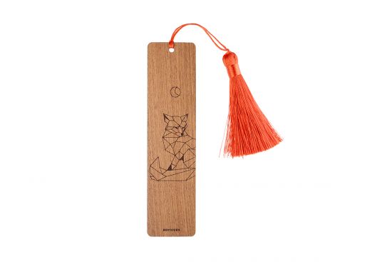 Dřevěná záložka do knihy s motivem lišky Fox Bookmark Dřevěná záložka do knihy s motivem lišky Fox Bookmark