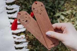Dřevěná záložka do knihy medvěd Péťa Bookmark Dřevěná záložka do knihy medvěd Péťa Bookmark