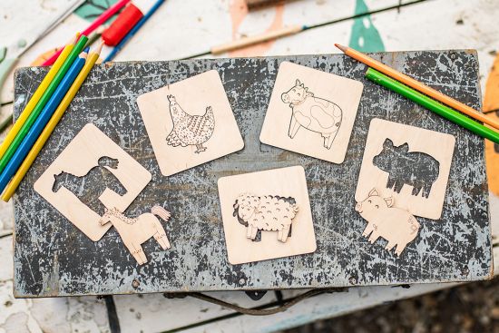 Lišácké vkládací puzzle 4v1 - Farma Lišácké vkládací puzzle 4v1 - Farma