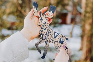 Dřevěné puzzle Scandi Jelen Dřevěné puzzle Scandi Jelen