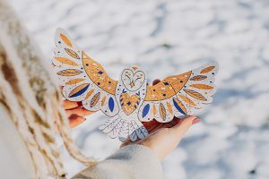 Dřevěné puzzle Scandi Sova Dřevěné puzzle Scandi Sova