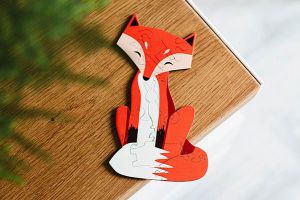 Dřevěné puzzle Liška Eliška Dřevěné puzzle Liška Eliška