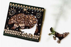 MINI - Dřevěné puzzle Scandi medvěd MINI - Dřevěné puzzle Scandi medvěd