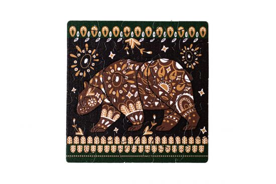 MINI - Dřevěné puzzle Scandi medvěd MINI - Dřevěné puzzle Scandi medvěd