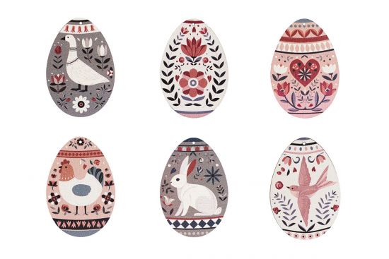 Velikonoční Scandi vajíčka - dřevěné ozdoby Velikonoční Scandi vajíčka - dřevěné ozdoby