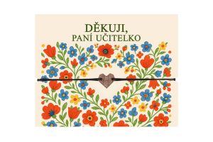 Provázkový náramek "Děkuji paní učitelko" - Srdce Provázkový náramek "Děkuji paní učitelko" - Srdce
