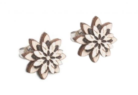 Dřevěné náušnice Bellis Earrings Dřevěné náušnice Bellis Earrings