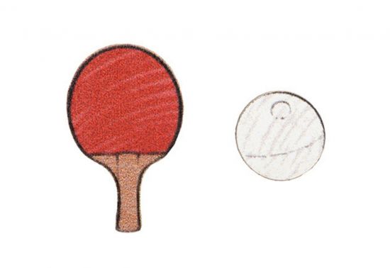 Dřevěné náušnice Ping pong Dřevěné náušnice Ping pong