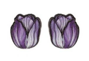 Dřevěné náušnice Tulipán Dřevěné náušnice Tulipán
