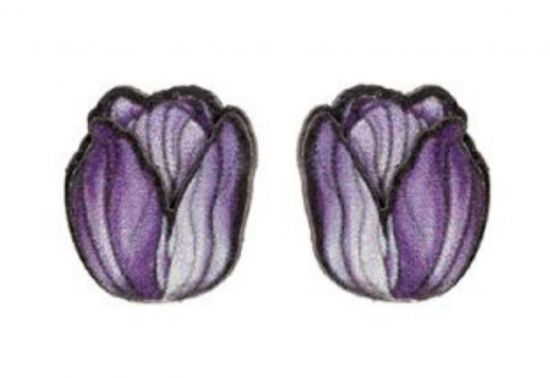 Dřevěné náušnice Tulipán Dřevěné náušnice Tulipán