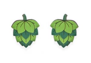 Dřevěné náušnice Hops Earrings Dřevěné náušnice Hops Earrings