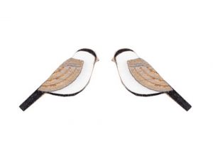 Dřevěné náušnice Natural Cutebird Earrings Dřevěné náušnice Natural Cutebird Earrings