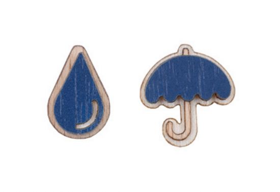 Dřevěné náušnice Storm Earrings Dřevěné náušnice Storm Earrings