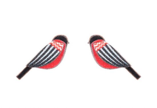 Dřevěné náušnice Zigzag Cutebird Earrings Dřevěné náušnice Zigzag Cutebird Earrings
