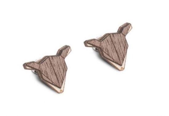 Dřevěné náušnice Doe Earrings Dřevěné náušnice Doe Earrings