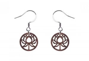 Dřevěné náušnice Lotos Earrings Dřevěné náušnice Lotos Earrings