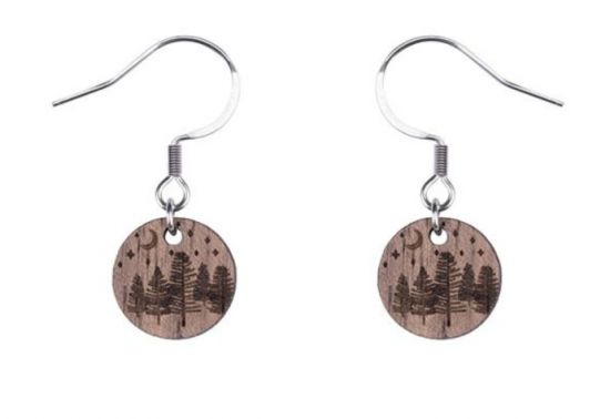 Dřevěné náušnice Wood Dangle Earrings Dřevěné náušnice Wood Dangle Earrings