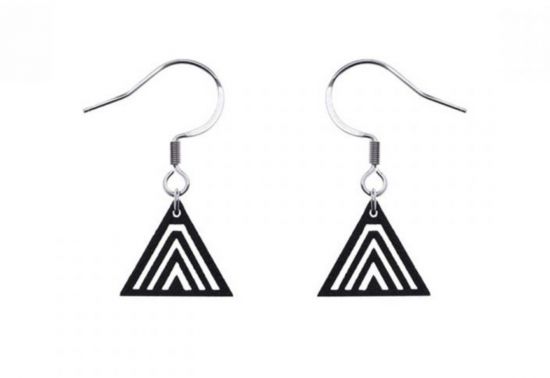 Dřevěné náušnice Trian Earrings Dřevěné náušnice Trian Earrings
