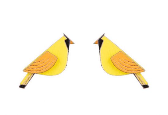 Dřevěné náušnice Sunny Cutebird Earrings Dřevěné náušnice Sunny Cutebird Earrings