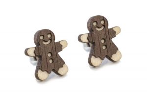 Dřevěné náušnice Gingerbread Earrings Dřevěné náušnice Gingerbread Earrings