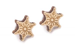 Dřevěné náušnice Snowflake Earrings Dřevěné náušnice Snowflake Earrings