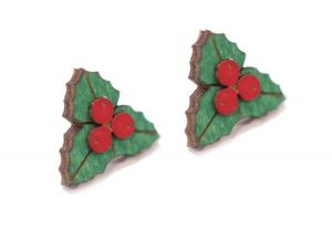 Dřevěné náušnice Holly Earrings Dřevěné náušnice Holly Earrings