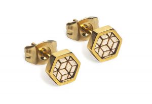 Kovové náušnice Virie Earrings Hexagon Kovové náušnice Virie Earrings Hexagon