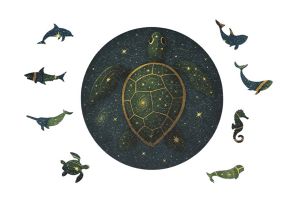 Dřevěné puzzle Želva Dřevěné puzzle Želva
