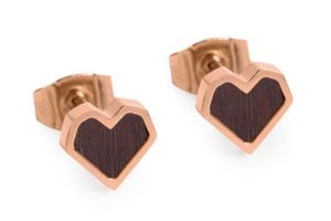 Kovové náušnice Rose Earrings Heart Kovové náušnice Rose Earrings Heart